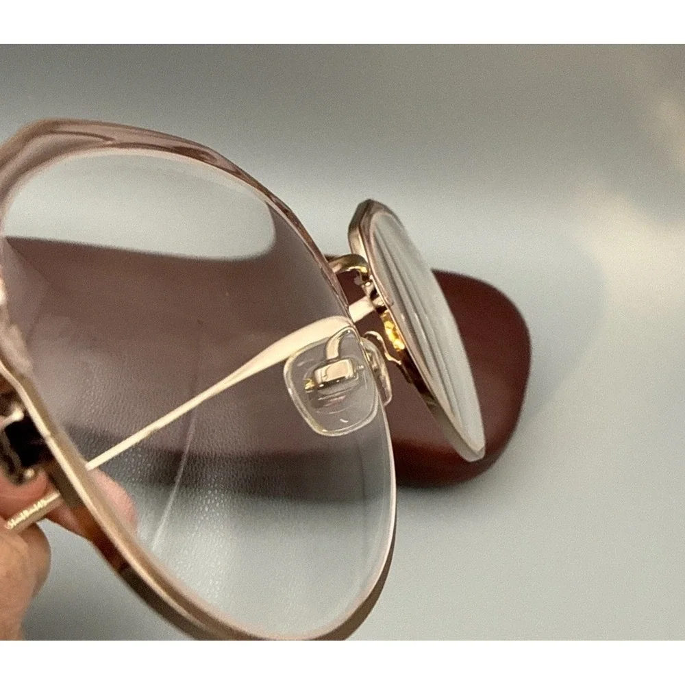 High Street Eyeglasses Frames CASS BLUSH Pink Gold Round Full Rim 51-19-145 HOT